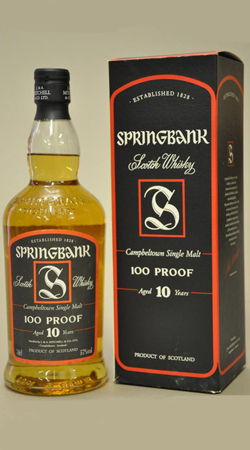   10   Springbank 100 Proof 10 years